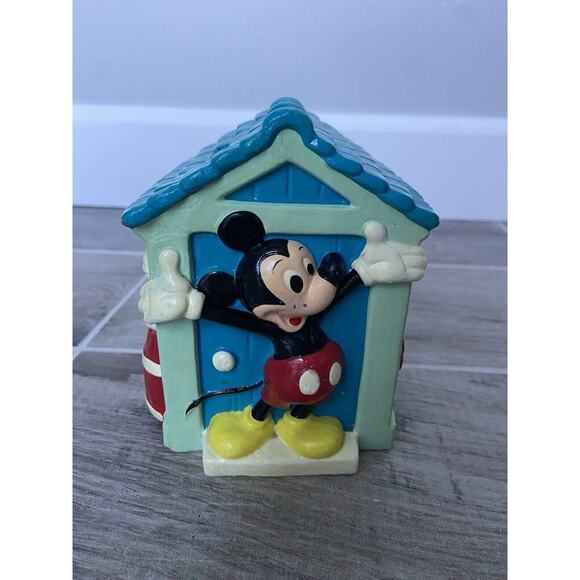 Vintage Mickey Mouse Club House Coin Bank Without Stopper - Picture 1 of 7